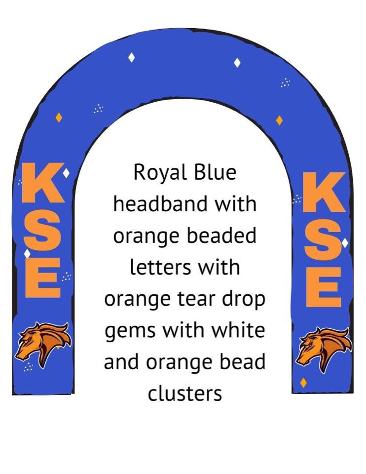 Krotz Springs Elementary Beaded Headband - PREORDER