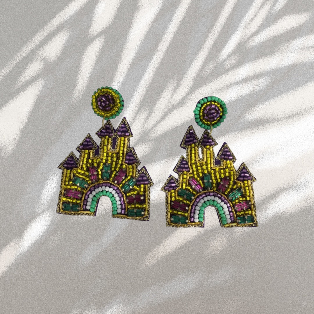Regal Mardi Gras Dream Earrings