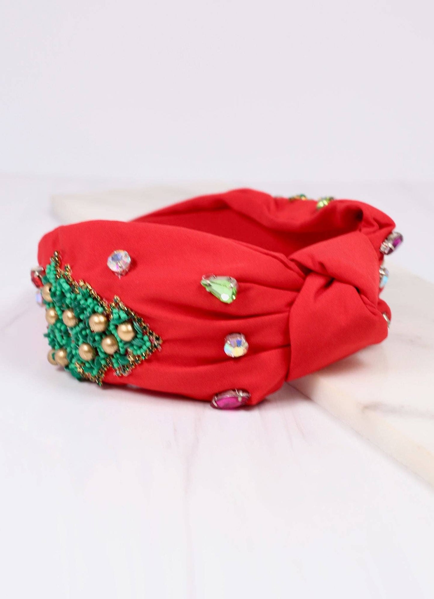 Dazzling Christmas Tree Headband RED