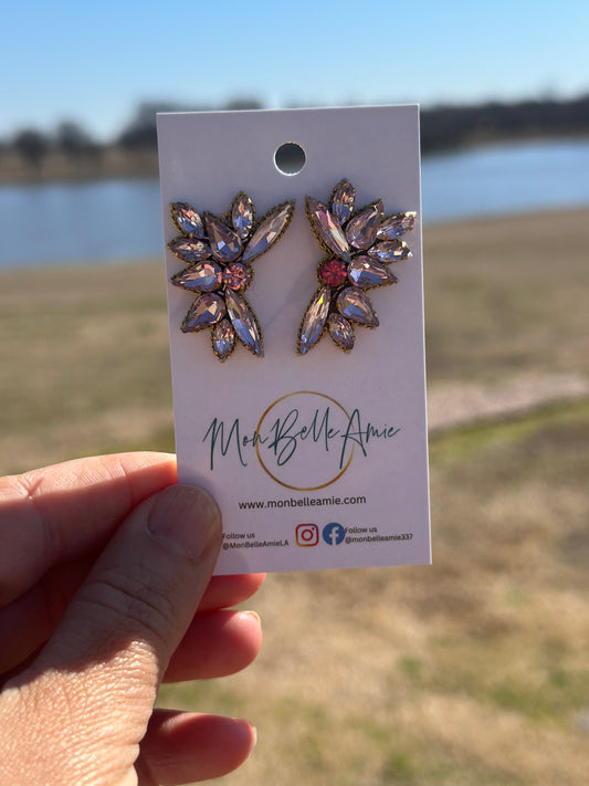 Radiance Pink Gem Studs