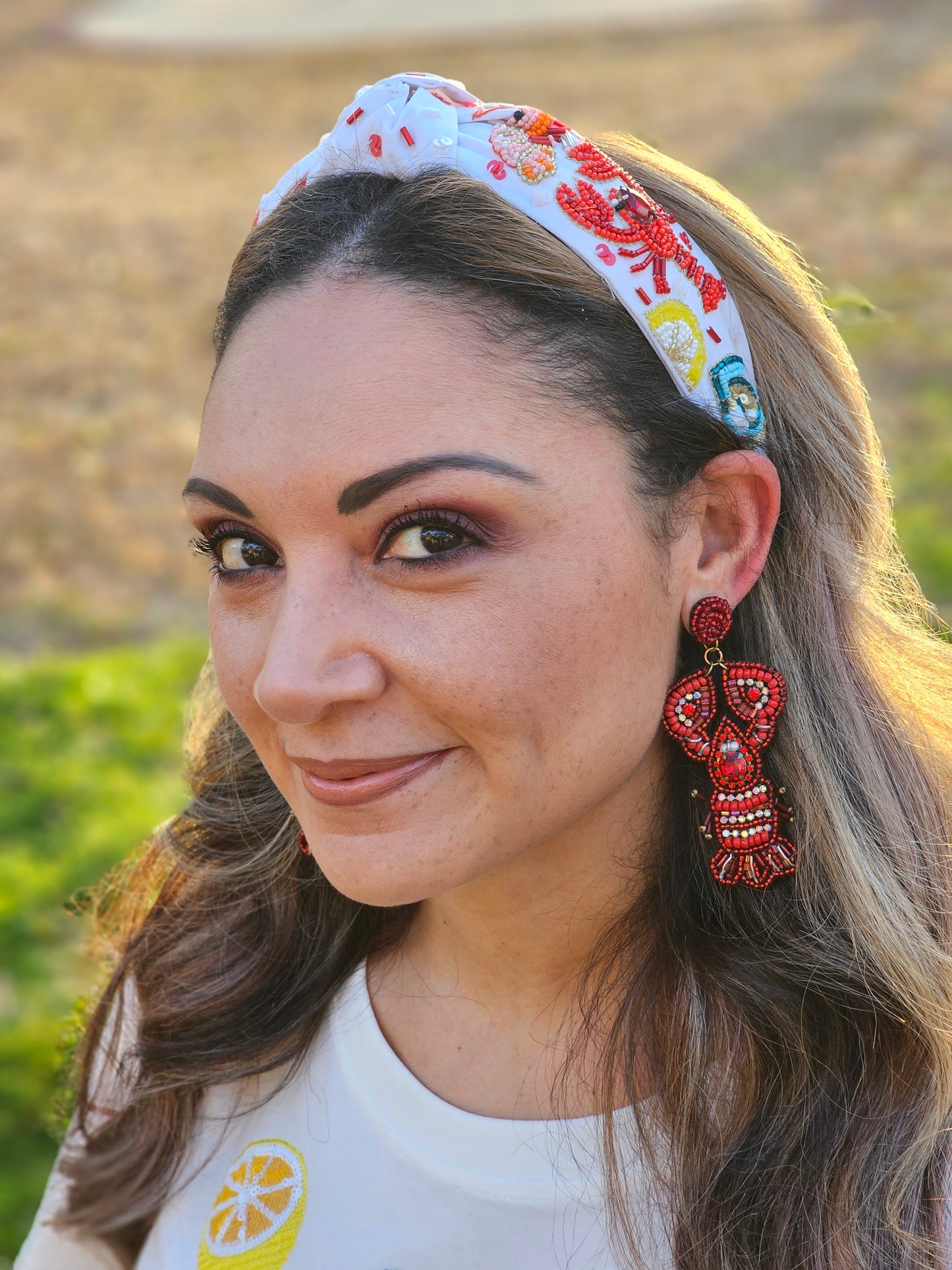 Seafood Lover Beaded and Sequined Headband