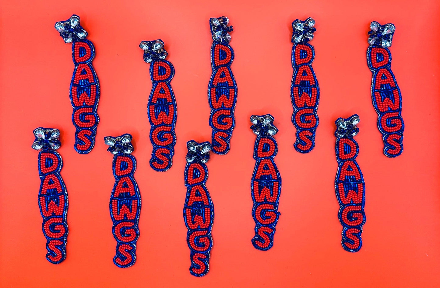 Friendswood - Beaded “F” Earrings #1 - PRE-ORDER