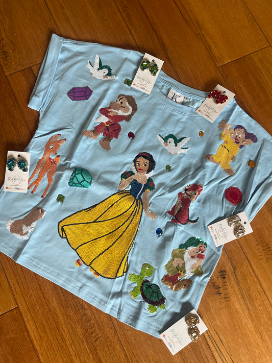 Enchanted Apple Princess Sequin Tee - ADULT