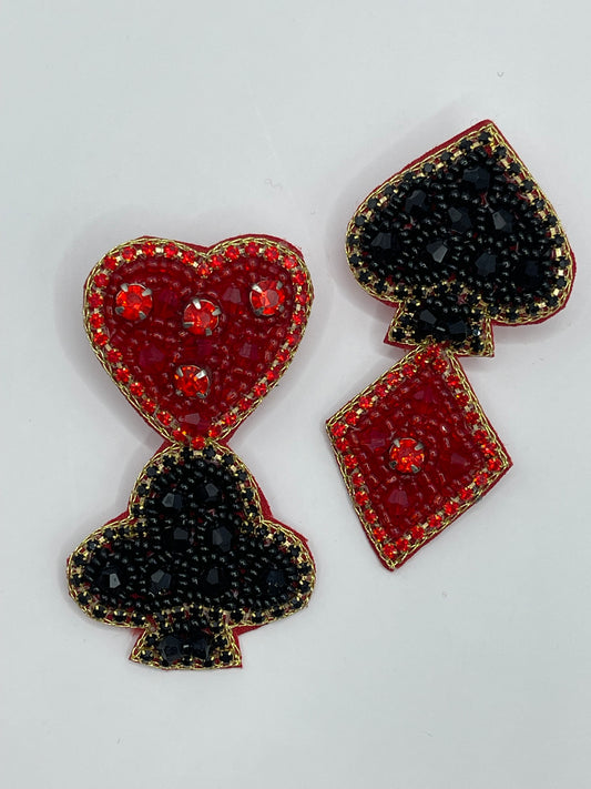 Card Suits Earrings - MBA Exclusive