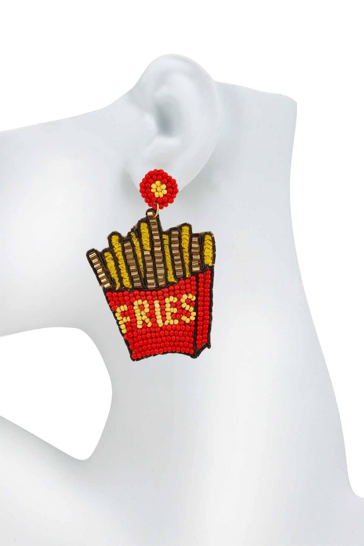 FRIES BEADS DANGLE EARRING