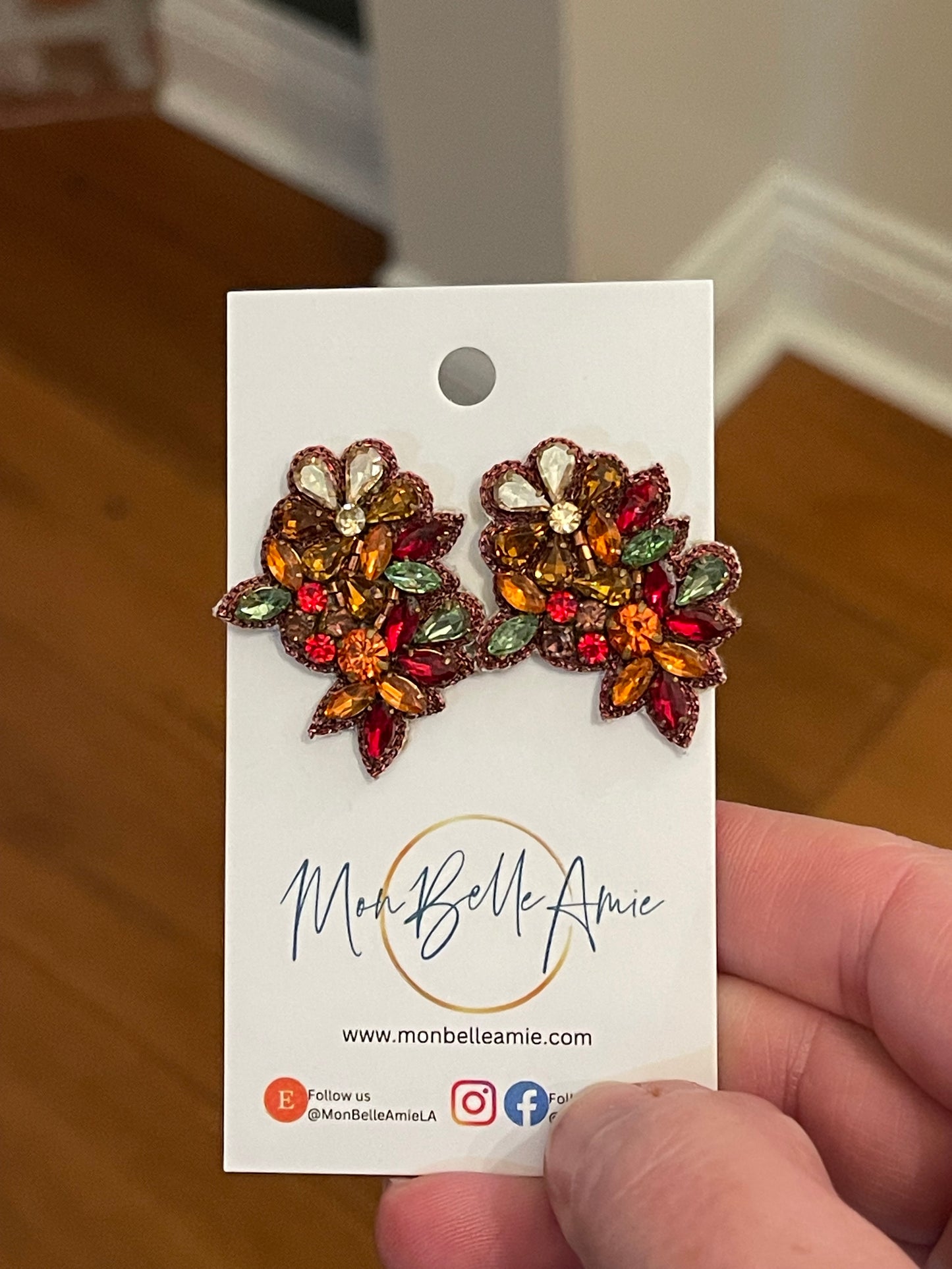 Fall Flowers Bouquet Stud Earrings