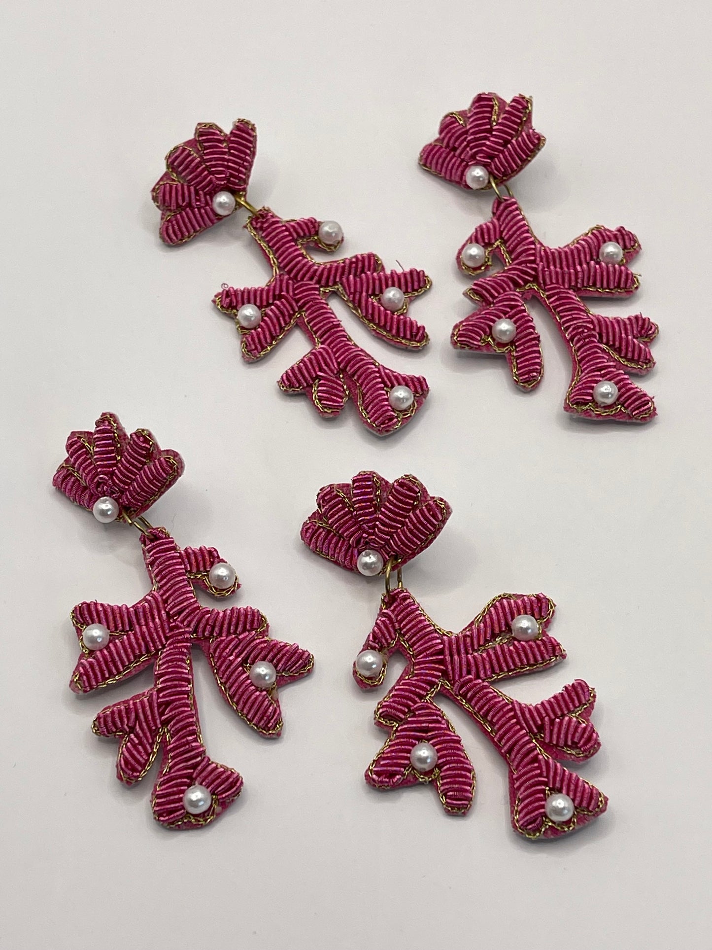 Pink Coral Earrings