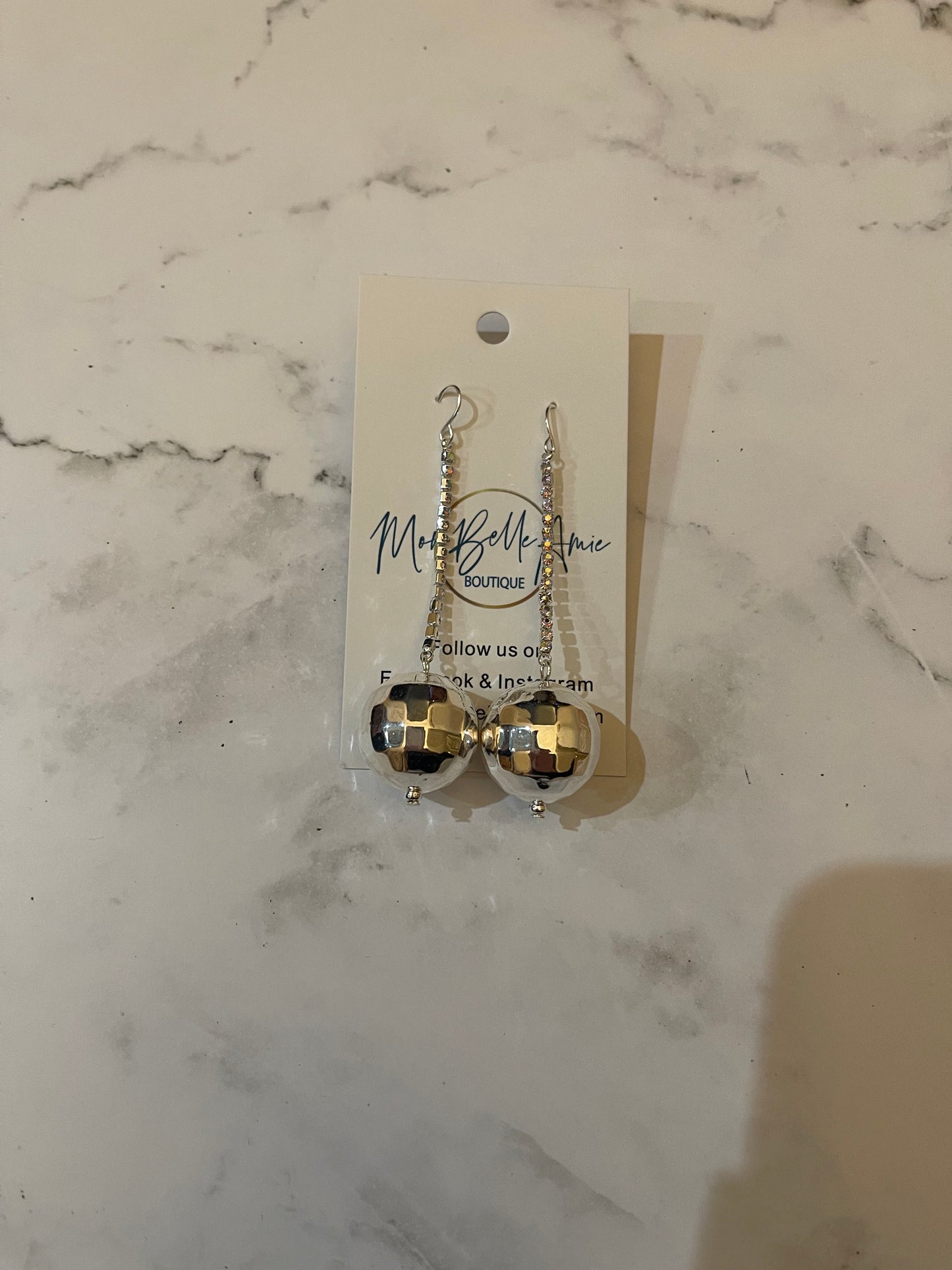 Disco Ball Dangle Earrings