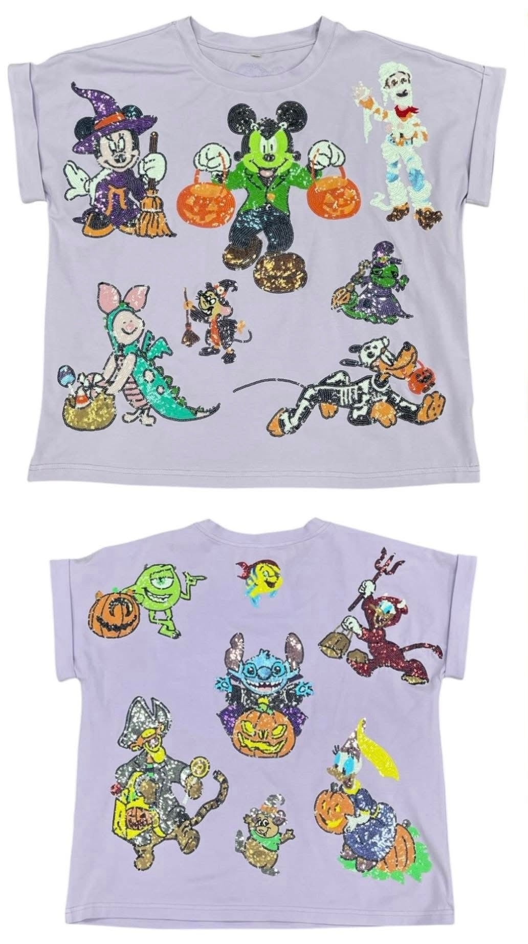 Boo to You Characters Sequin Halloween Shirt-KIDS