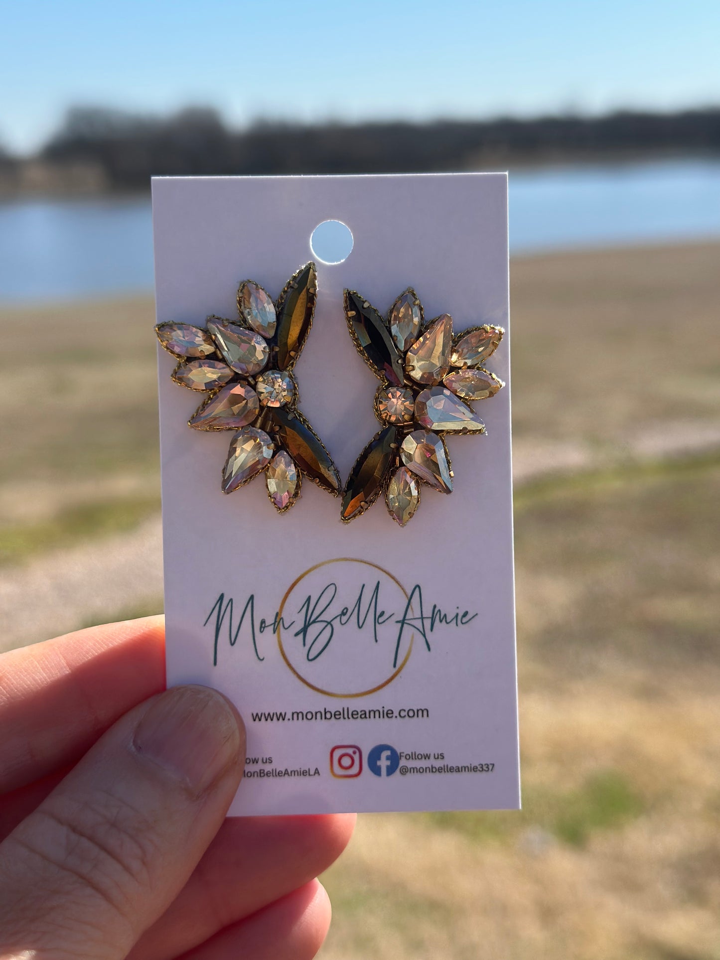 Radiance Gold Gem Studs