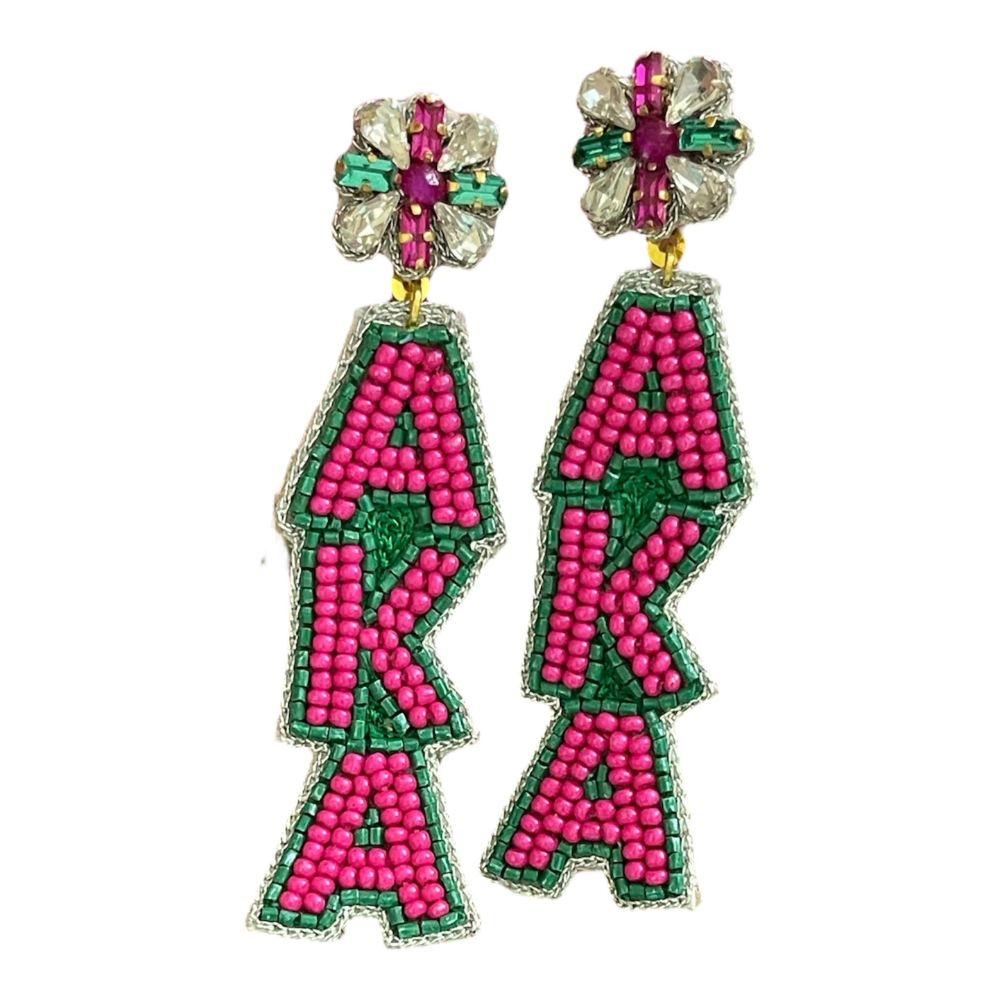 Alpha Kappa Alpha AKA Beaded Earrings