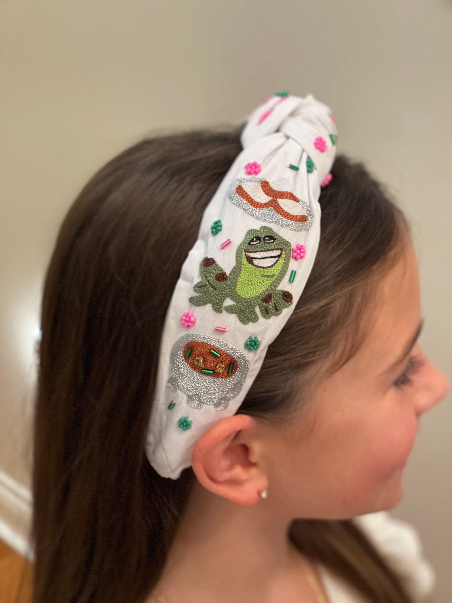 Frog Princess Beaded Headband