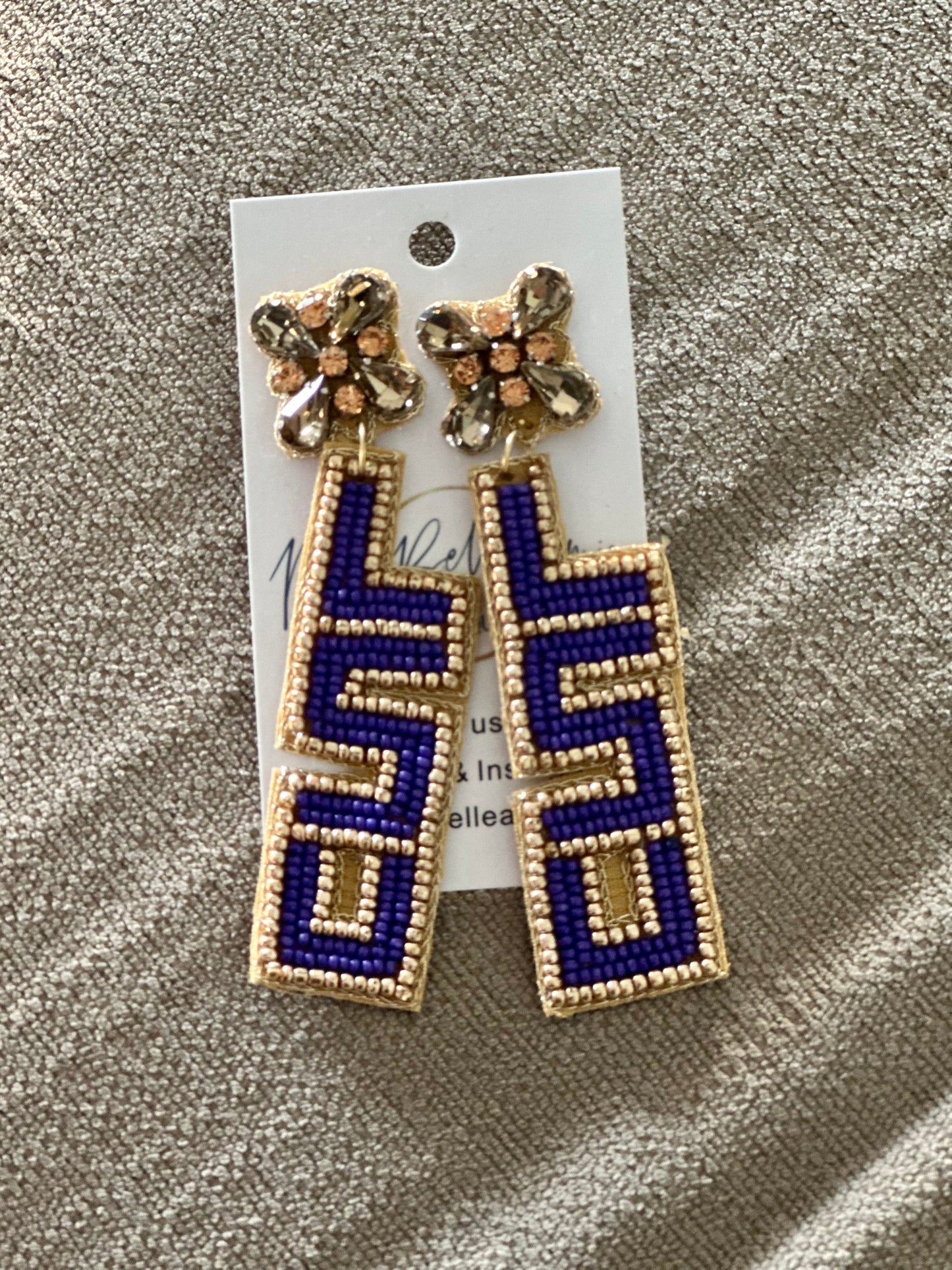 Friendswood - Beaded Mustang Earrings #2 - PRE-ORDER
