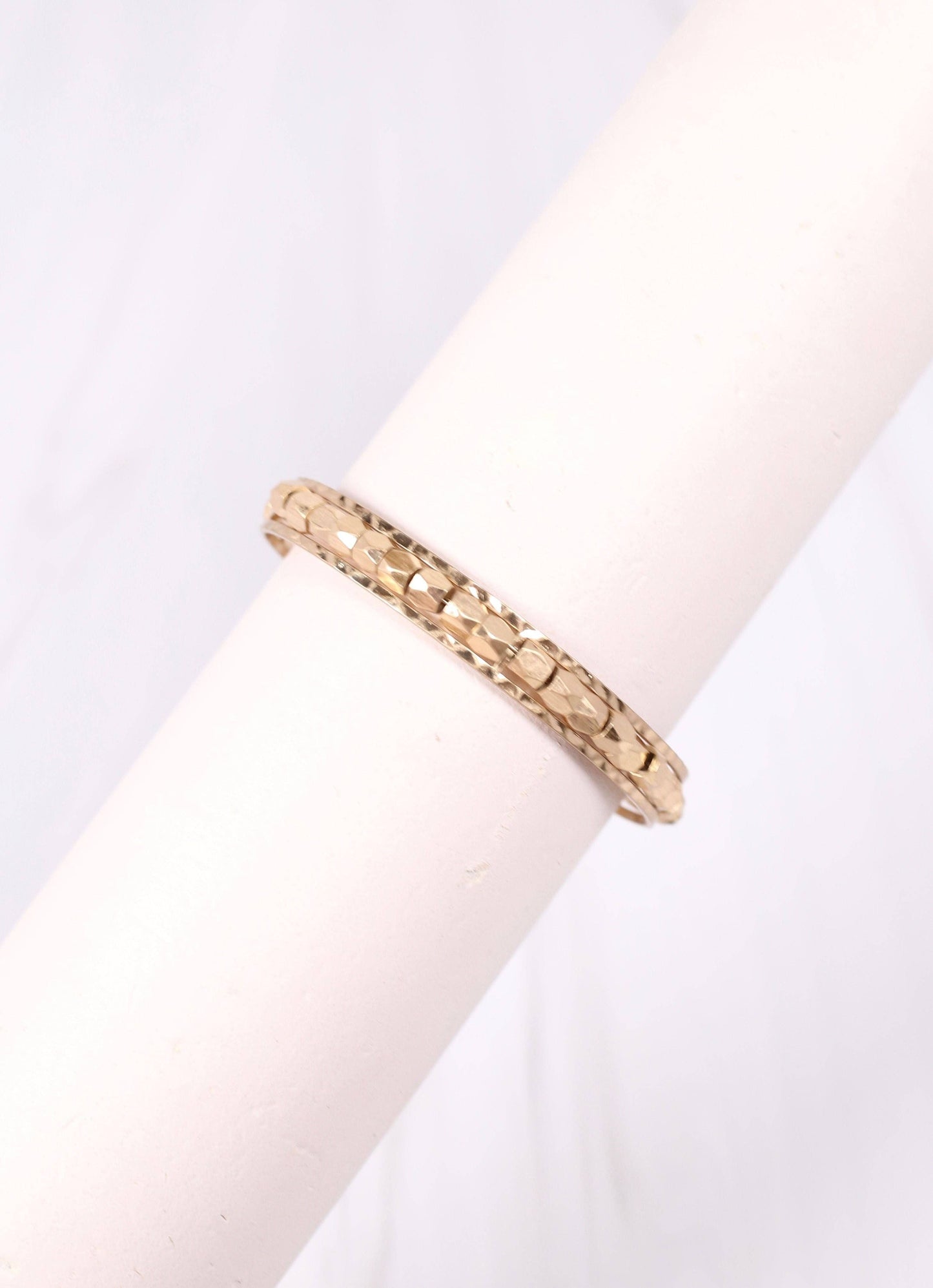 Morton Metal Beaded Cuff Bracelet GOLD