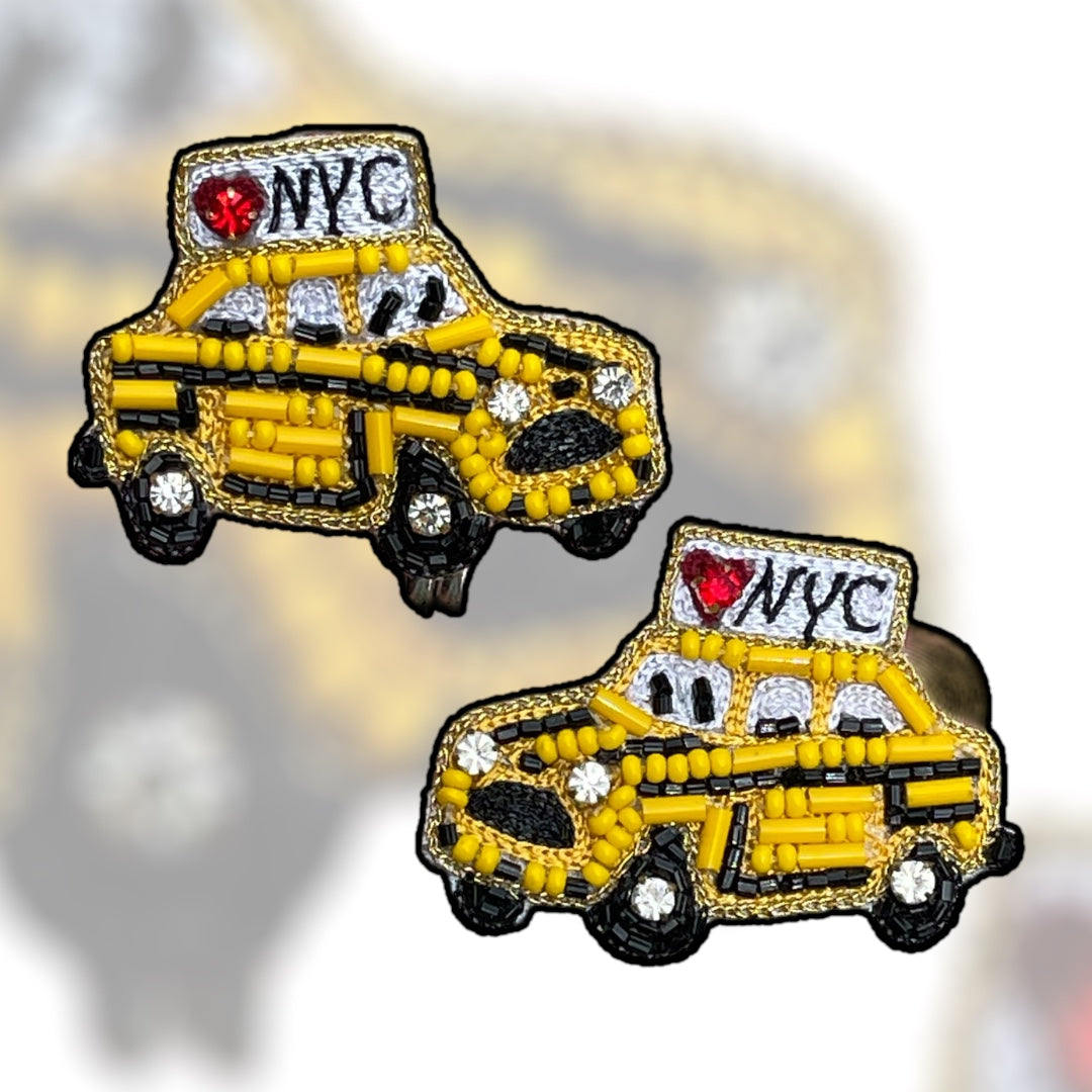 NYC Taxi Cab Stud Earrings