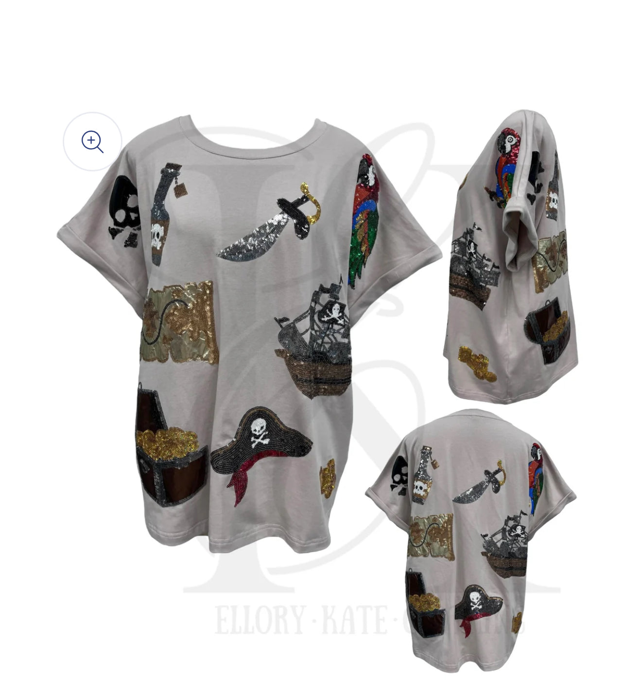 Pirates Life Sequin Shirt-Adult