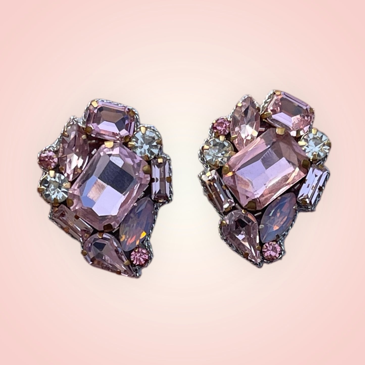 Celeste Pale Pink Gem Studs