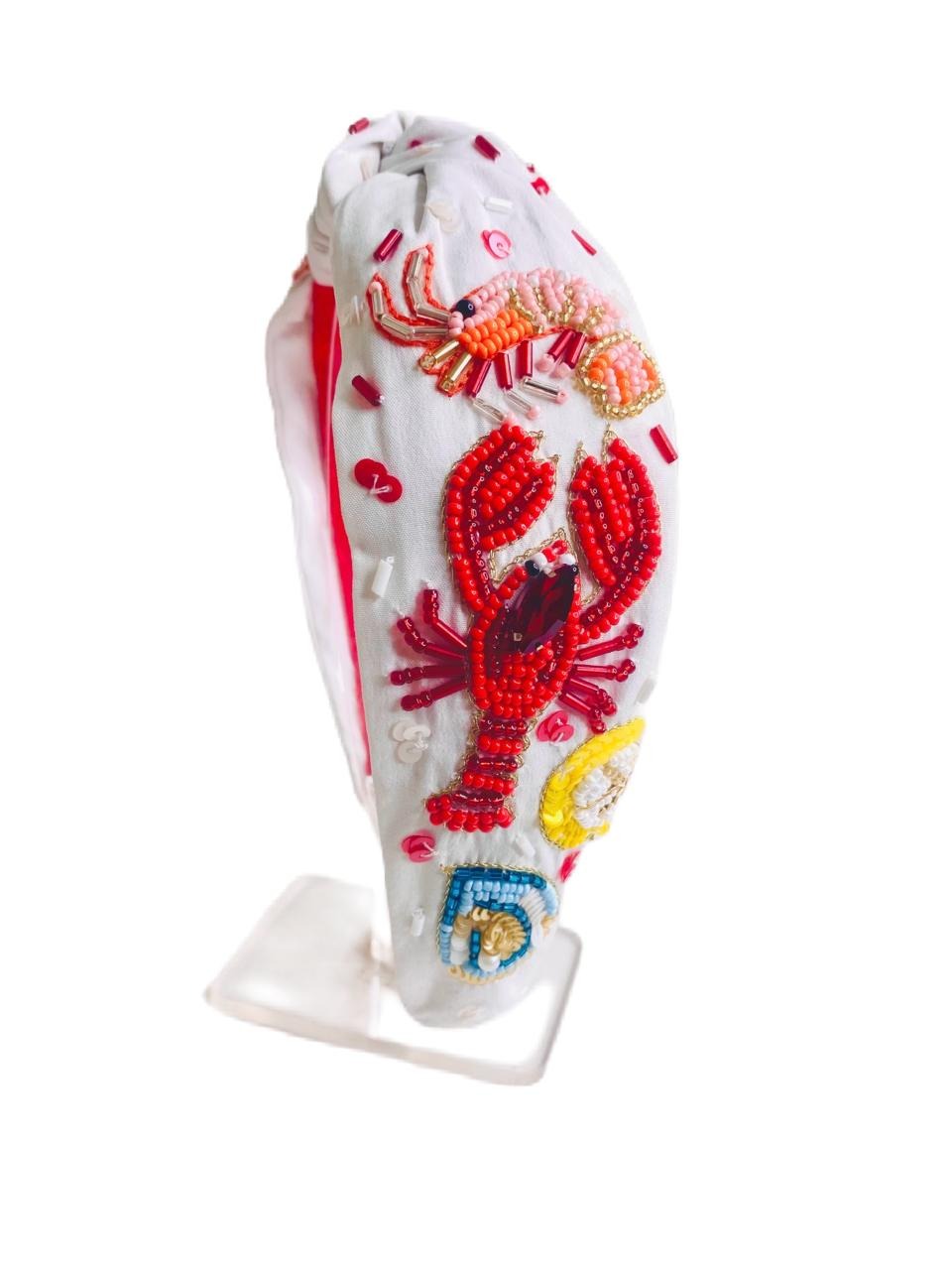Seafood Lover Beaded and Sequined Headband