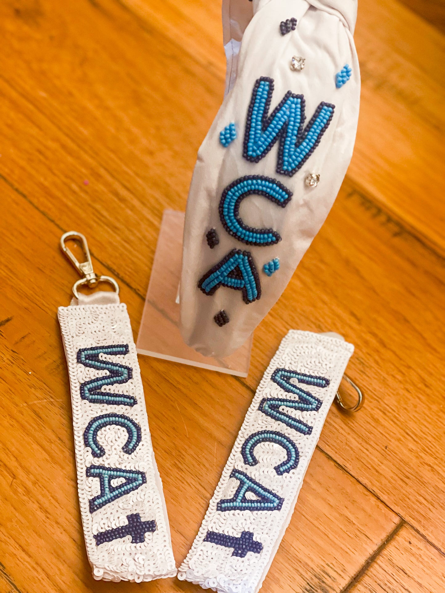 WCA Beaded Keychain