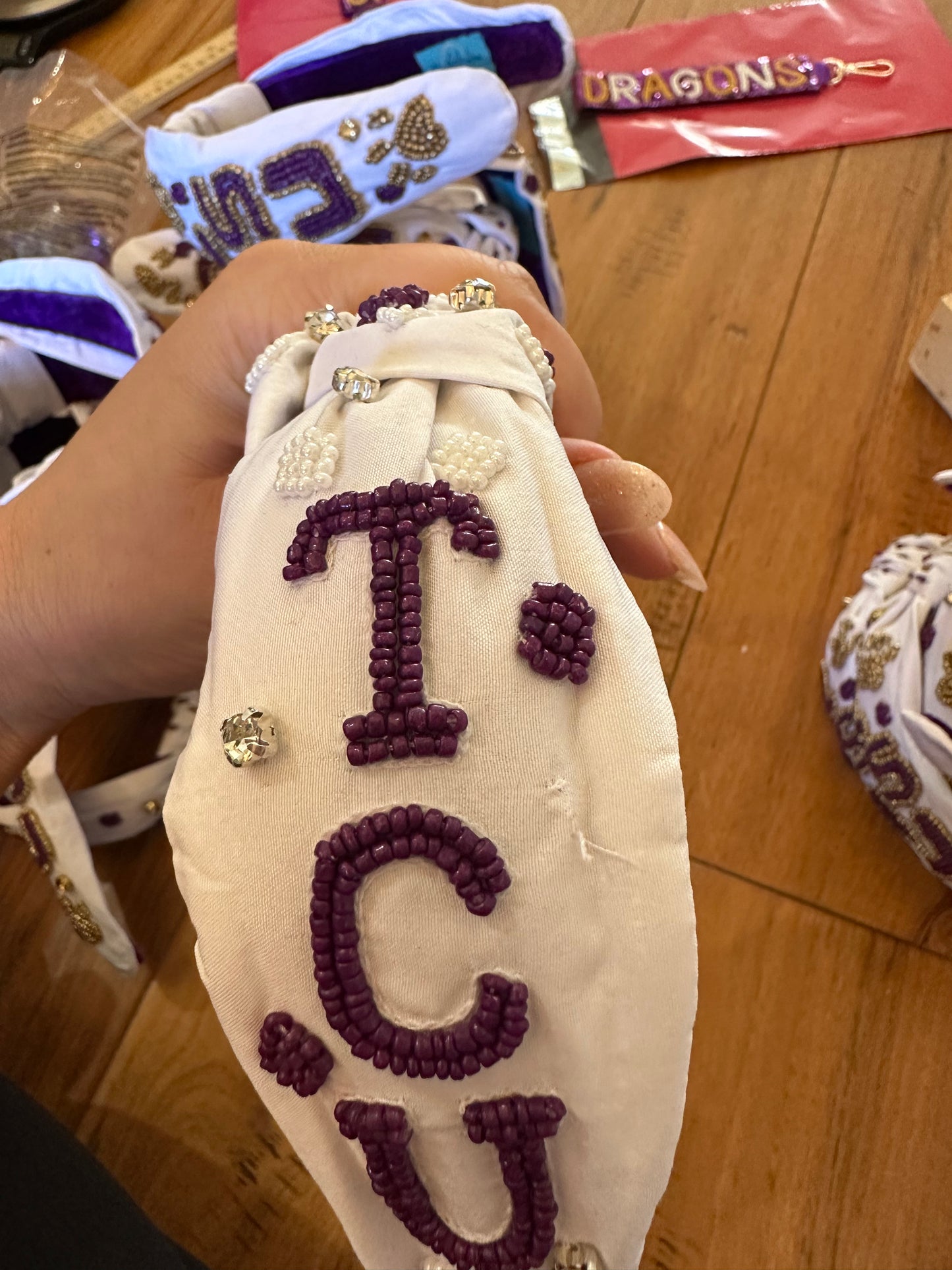 Imperfect Beaded Headbands - Various Teams3