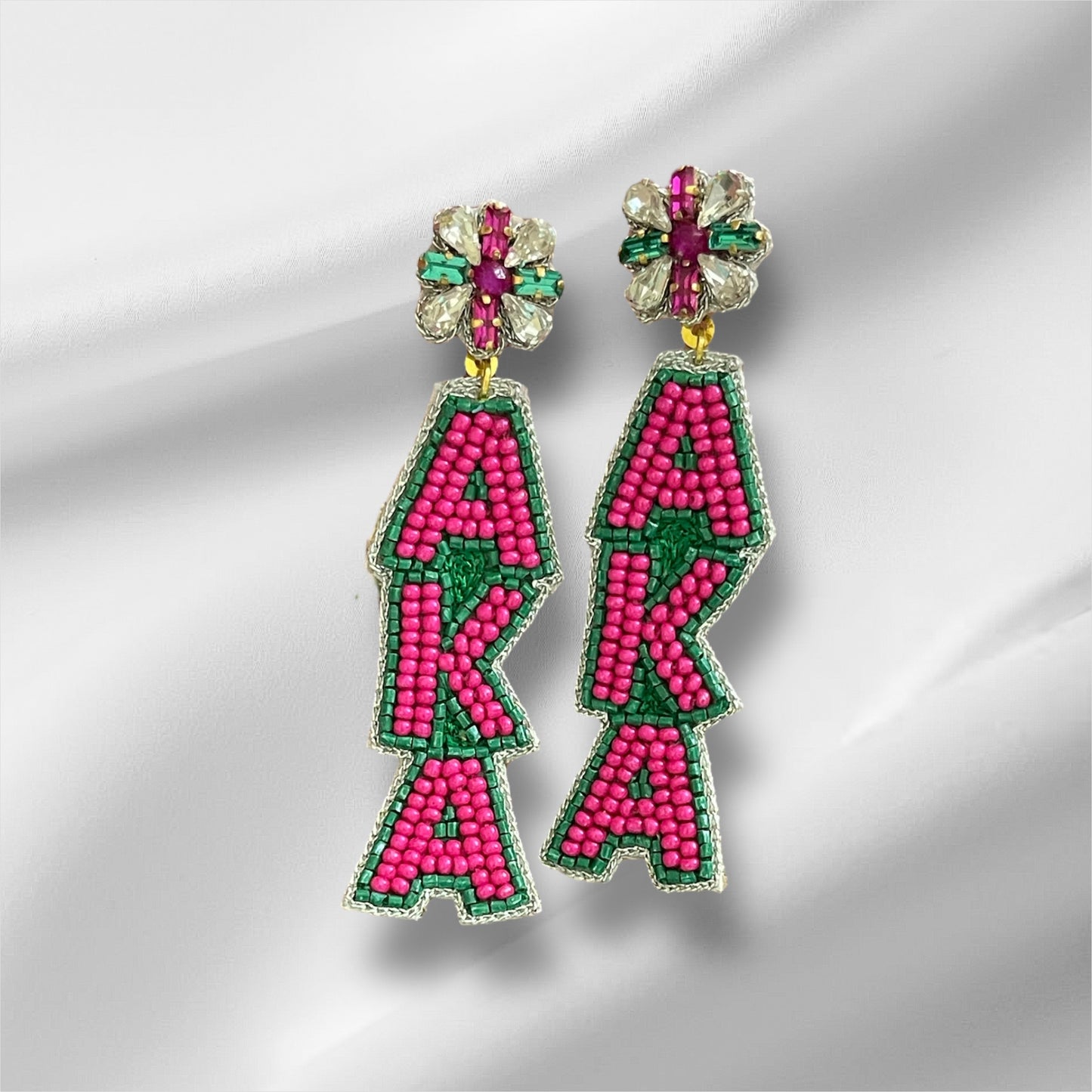 Alpha Kappa Alpha AKA Beaded Earrings