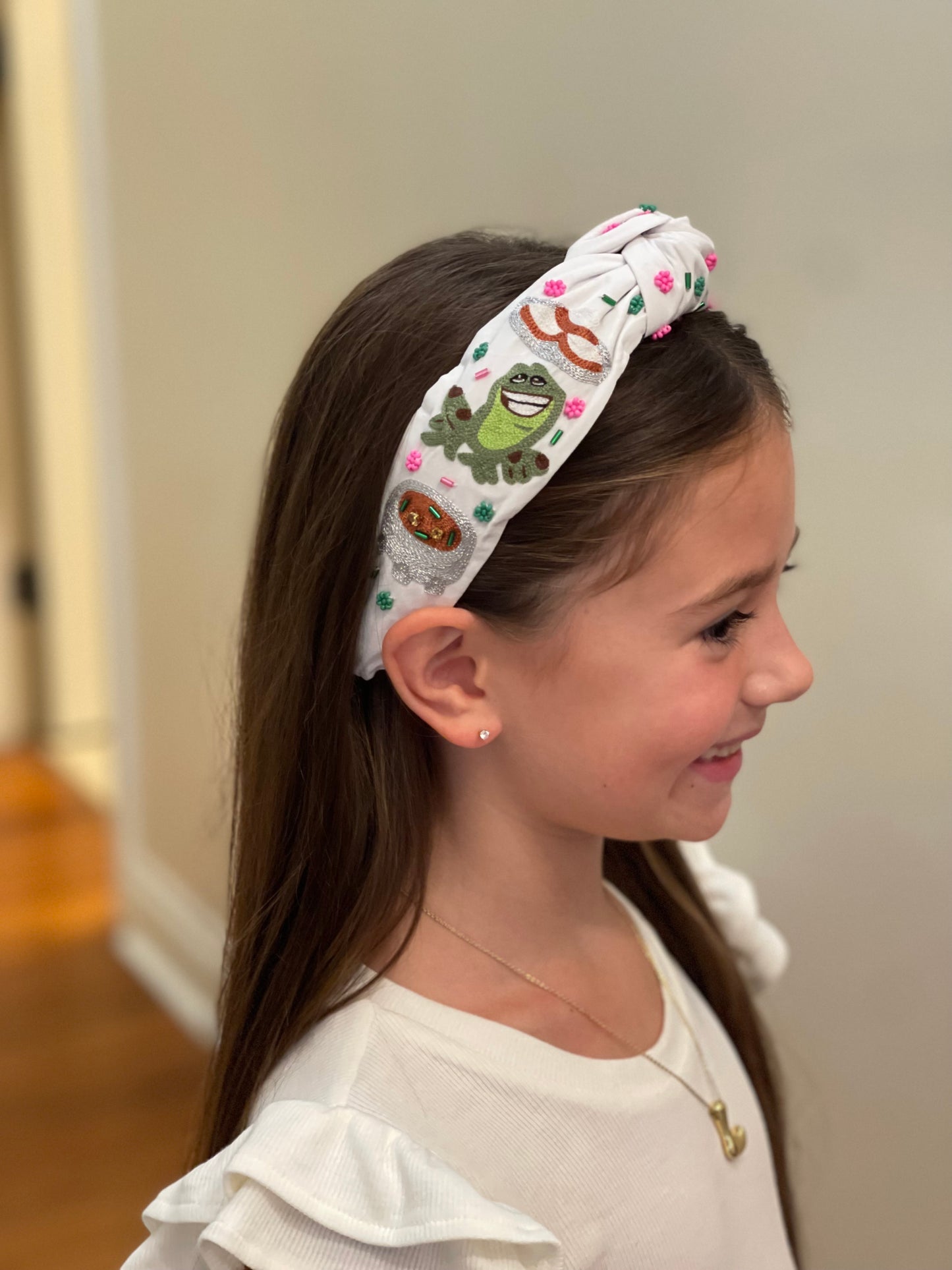 Frog Princess Beaded Headband