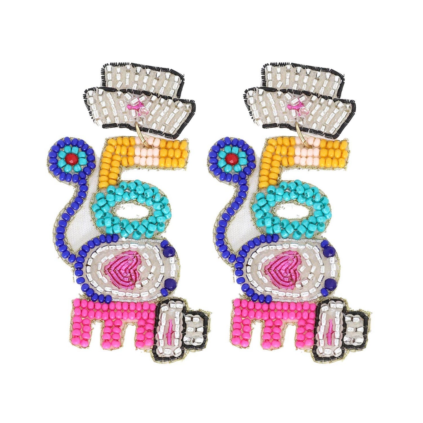 Beaded "Love" Nurse Appreciation Dangle Earrings