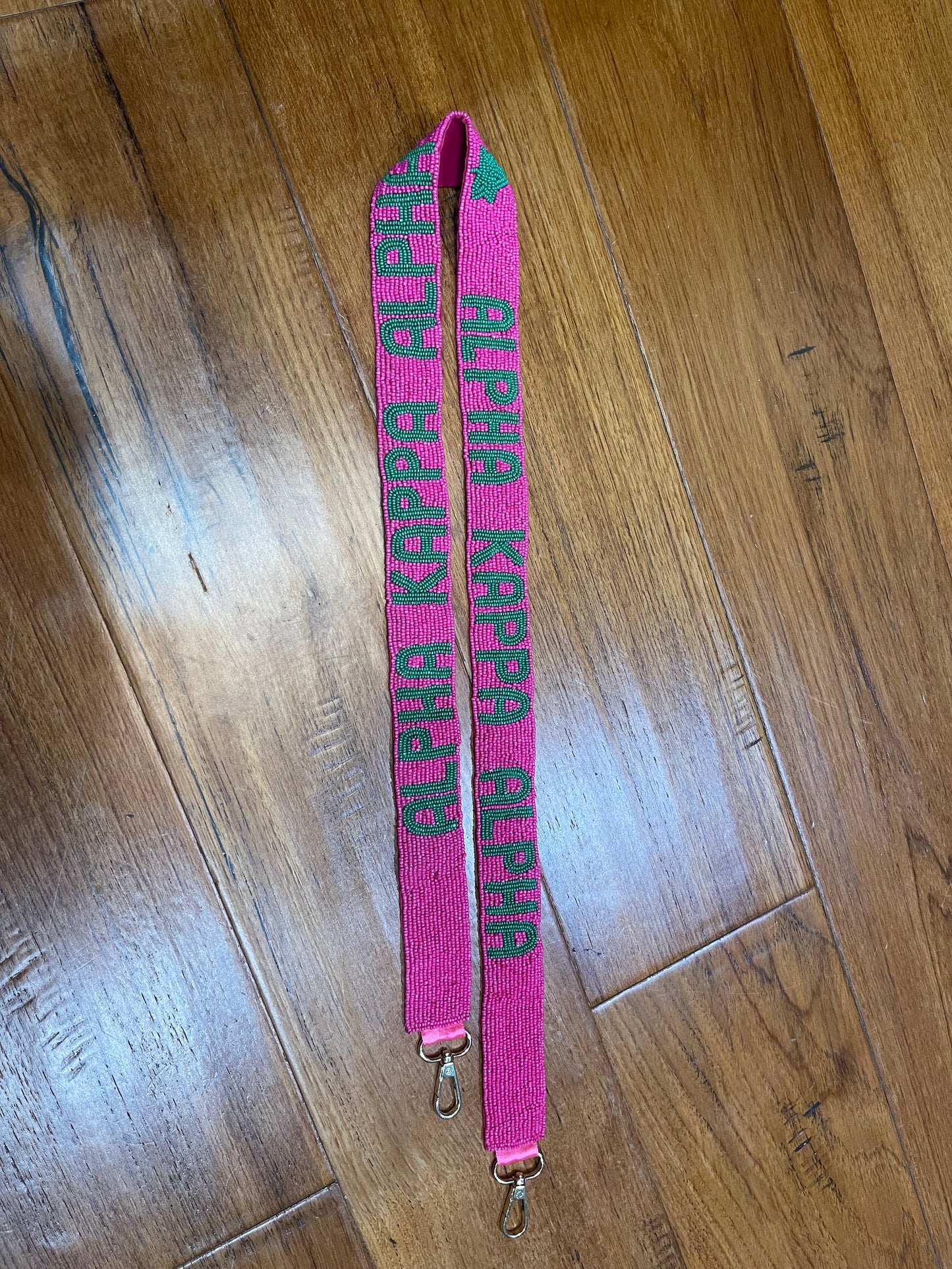 Alpha Kappa Alpha Sorority Beaded Purse Strap