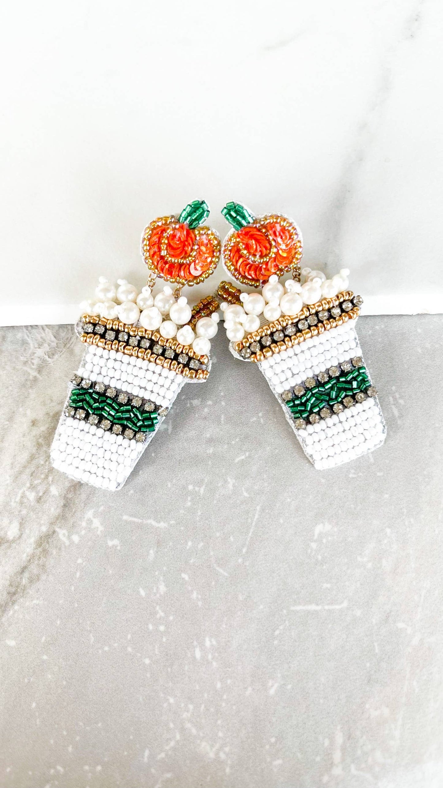 Pumpkin Perk Latte Earrings