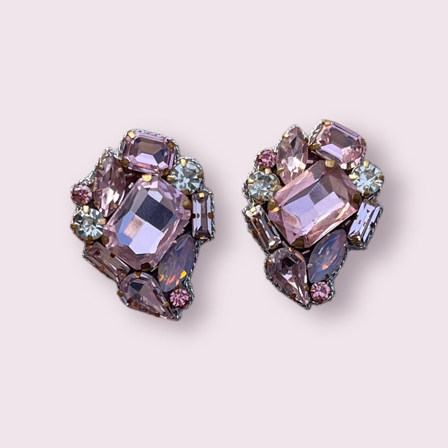 Celeste Pale Pink Gem Studs