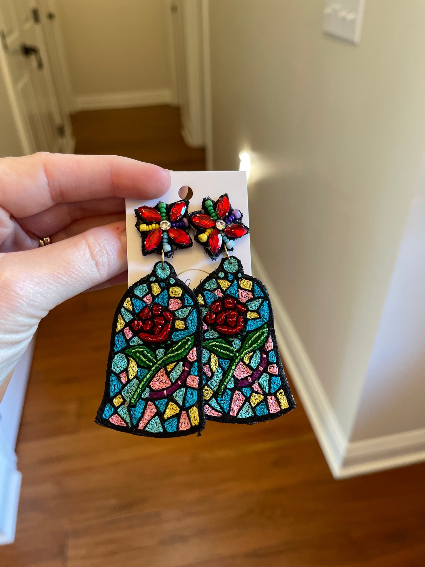Tale As Old As time Rose Dangle Earrings