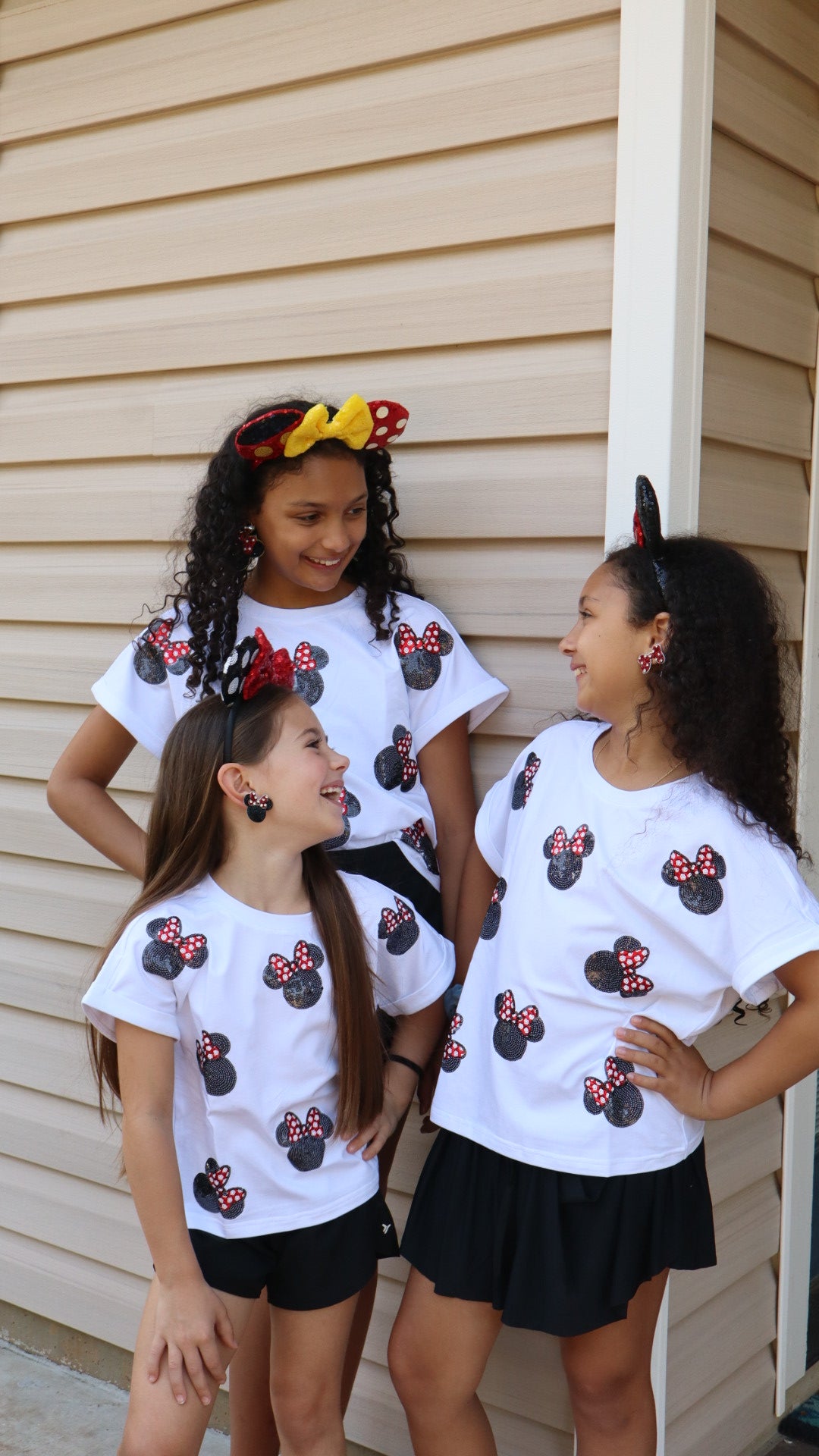 Bow Mouse Sequin Shirt-KIDS