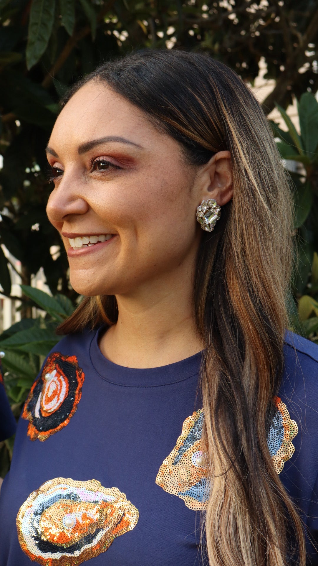 Celeste Clear Gem Studs