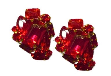 Celeste Red Gem Studs