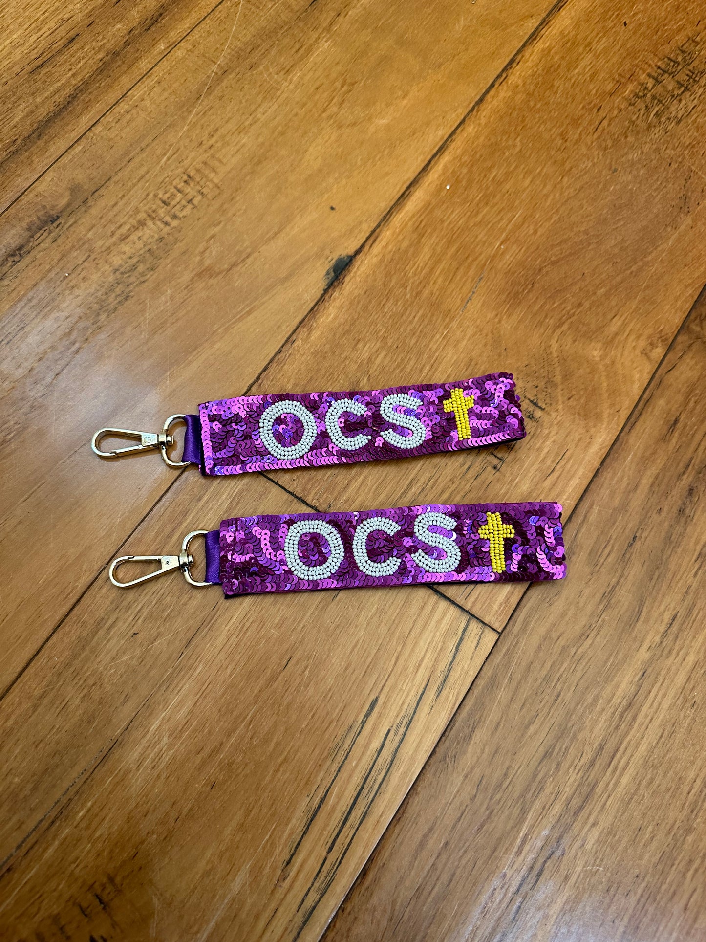 OCS Vikings Beaded Keychain