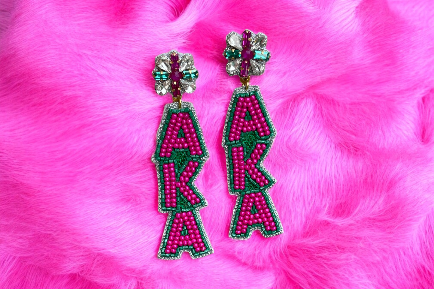 Alpha Kappa Alpha AKA Beaded Earrings