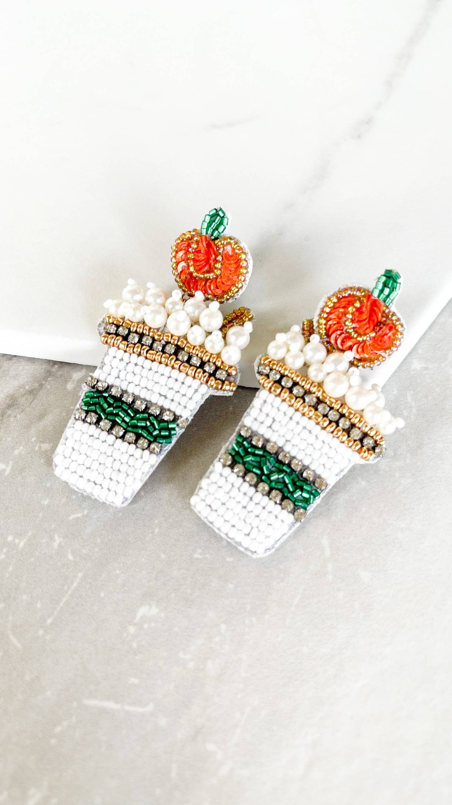 Pumpkin Perk Latte Earrings
