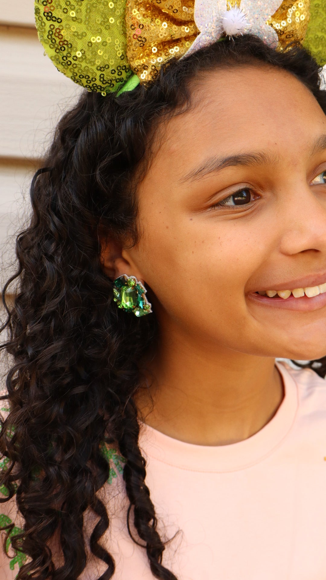 Celeste Green Gem Studs