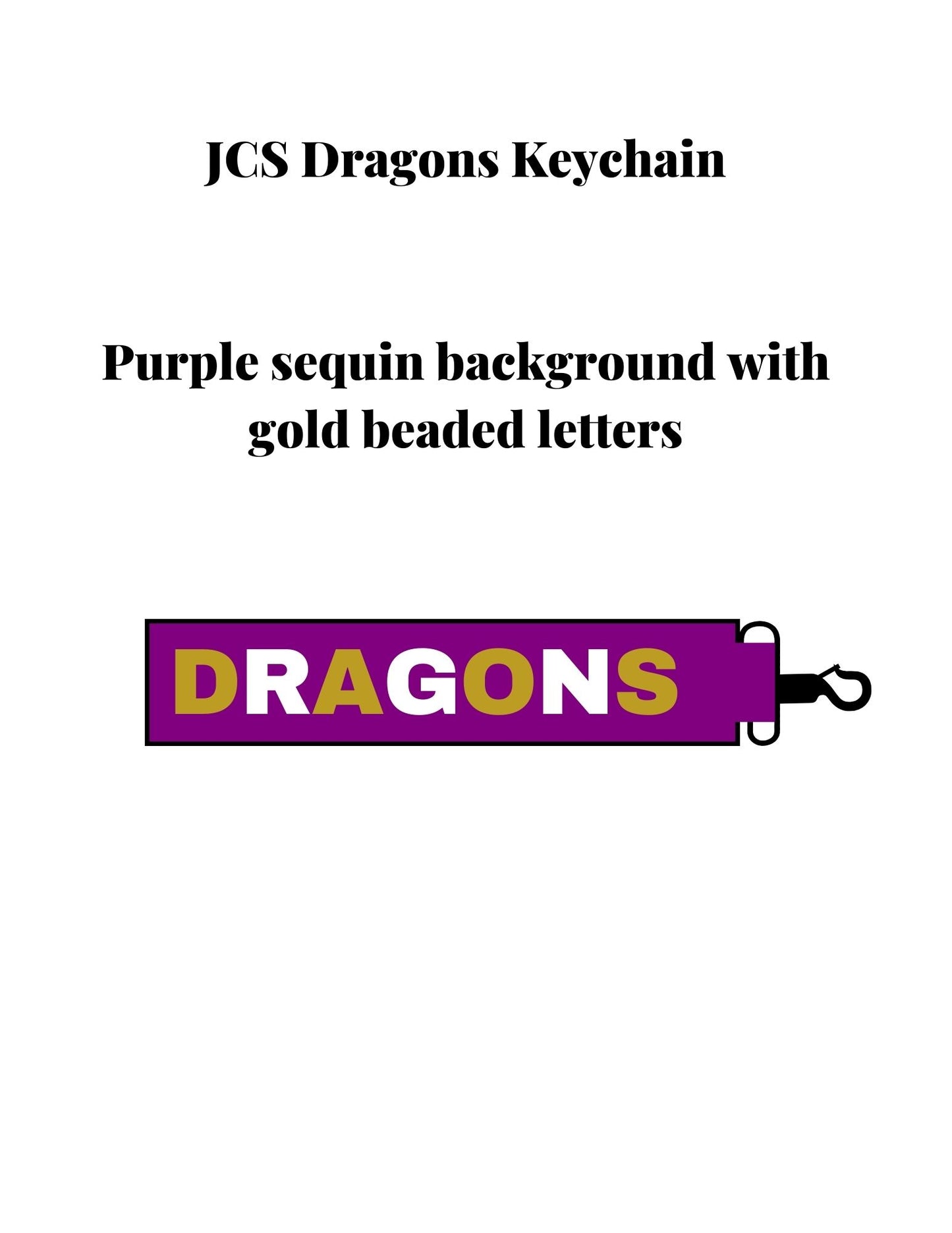 JCS Dragons Beaded Keychain - PRE-ORDER