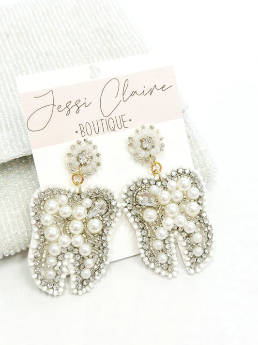 Rhinestone Tooth Earring