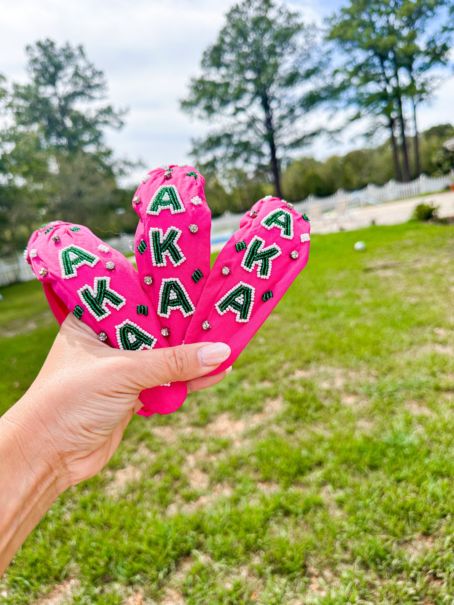 AKA-Alpha Kappa Alpha Sorority Beaded Headband