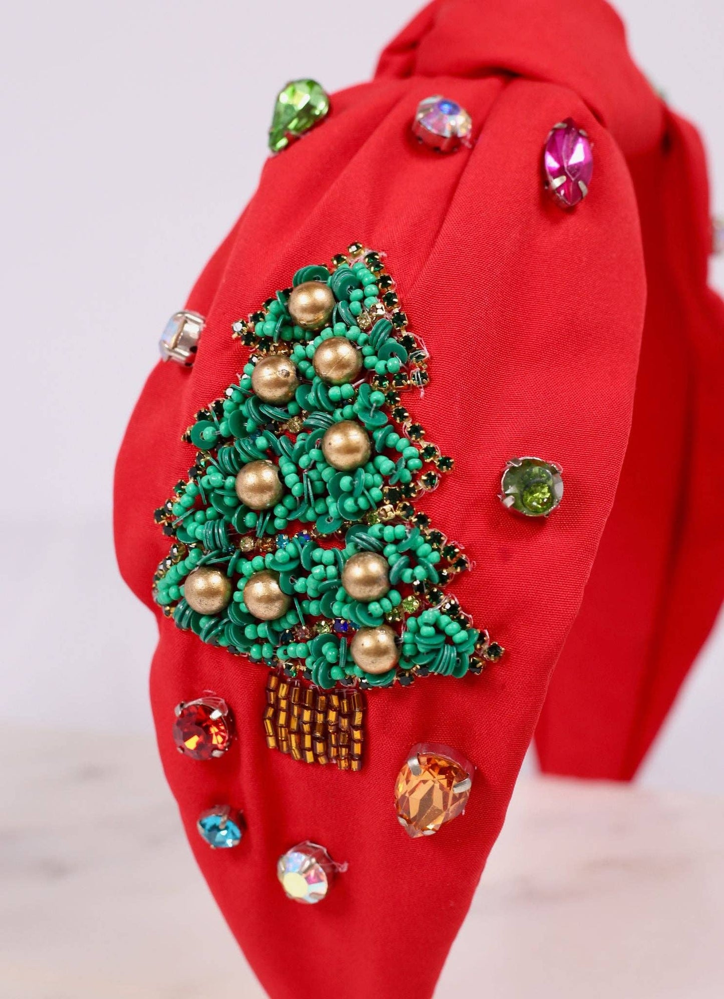 Dazzling Christmas Tree Headband RED