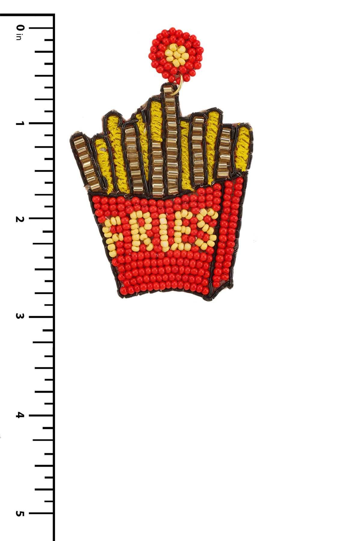 FRIES BEADS DANGLE EARRING