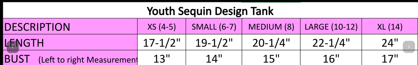 LSU Golden Girl Tank (Licensed) | Youth Sequin Design Tank