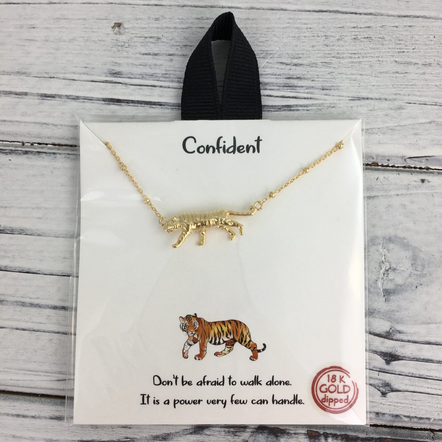 Confident Tiger Necklace GOLD