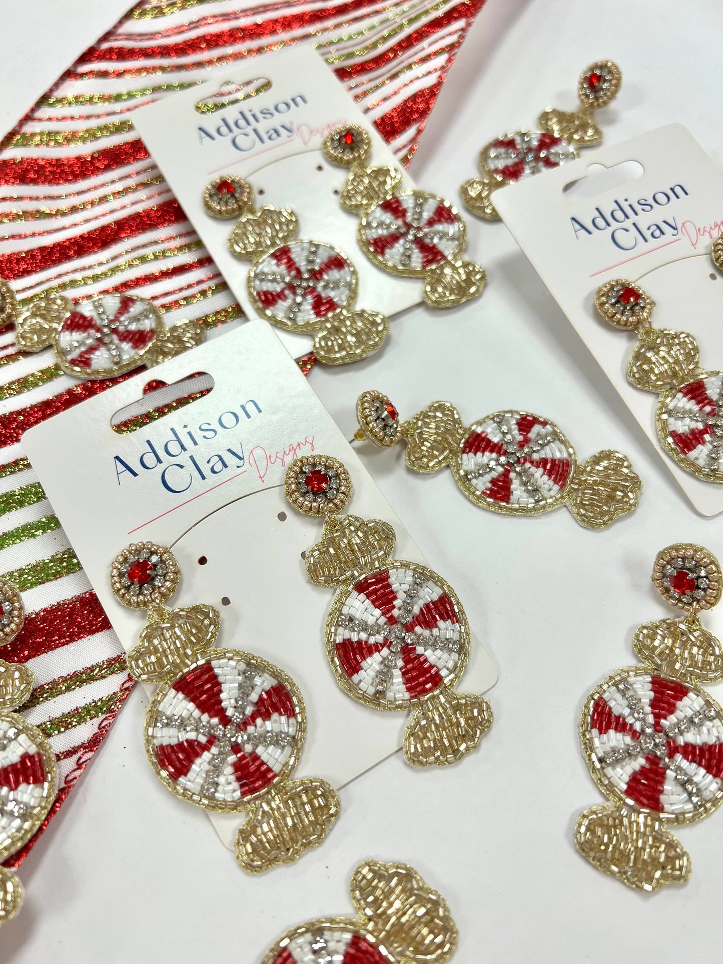 Christmas Peppermint Earrings