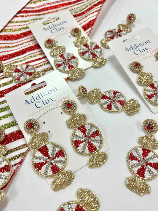 Christmas Peppermint Earrings