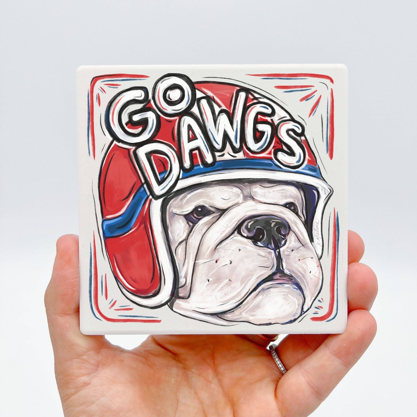 La Tech Go Dawgs Square Coaster - Ruston Louisiana Decor