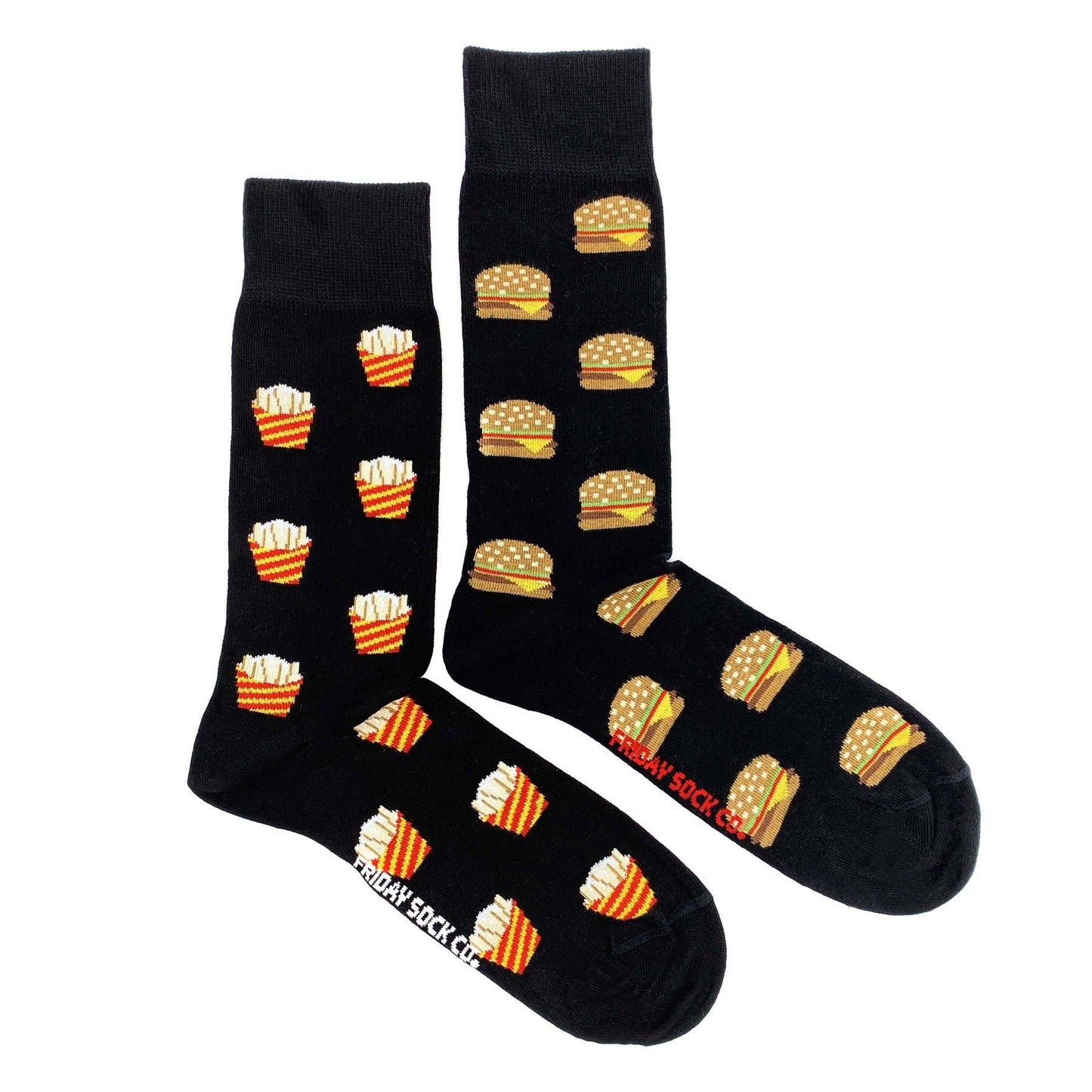 Men’s Socks | Burgers & Fries | Fast Food | Men's 7 - 12