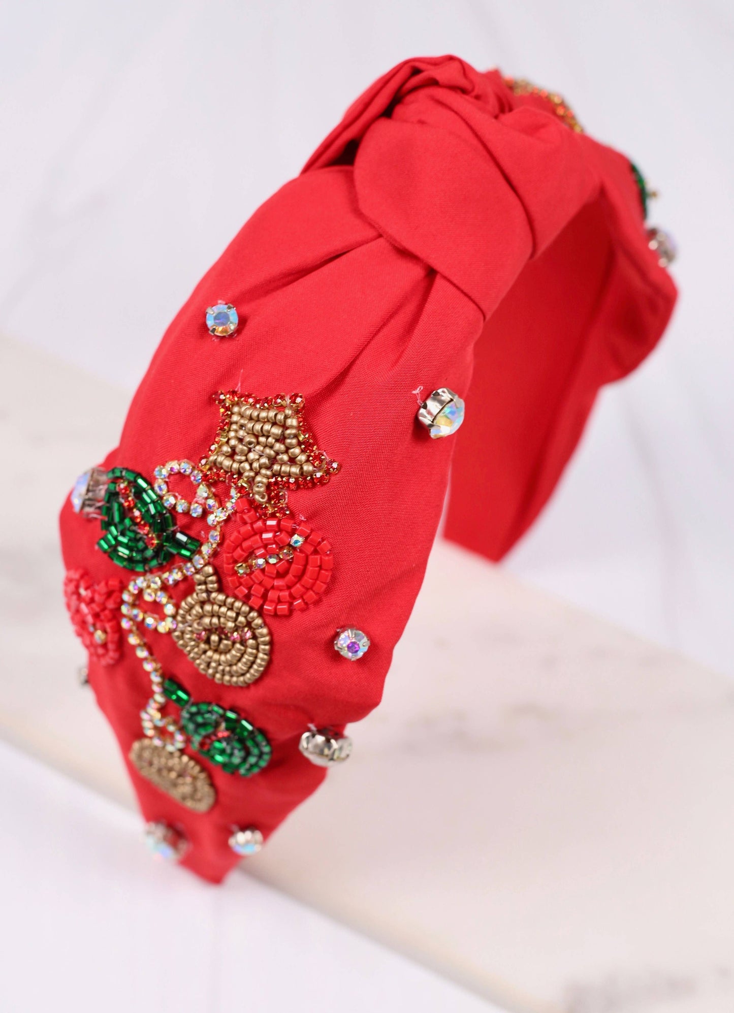 Holiday Ornament Headband RED